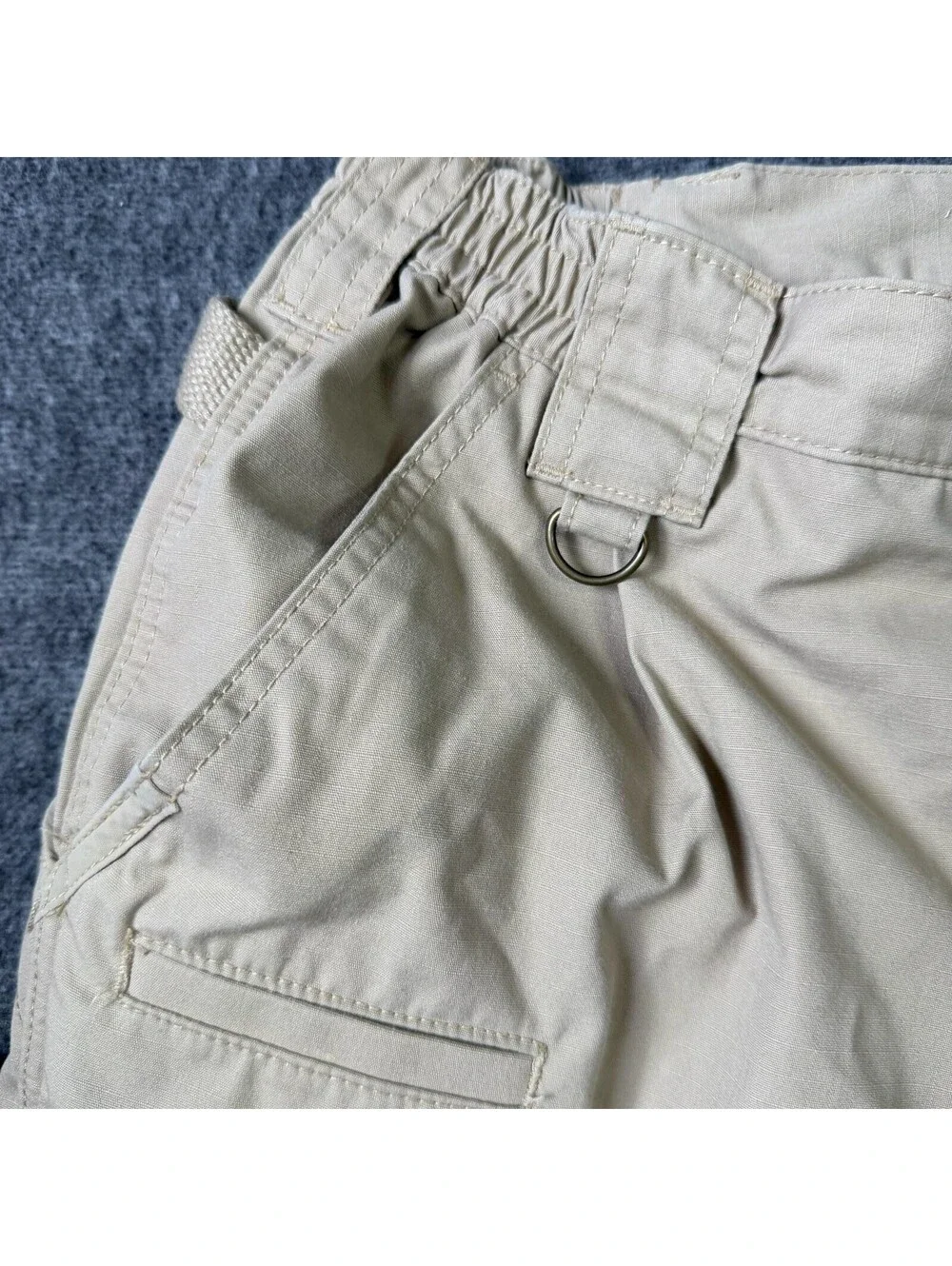 5.11 Tactical Cargo Pants Mens 36x30 Beige Elastic Waist Work Utility Hiking